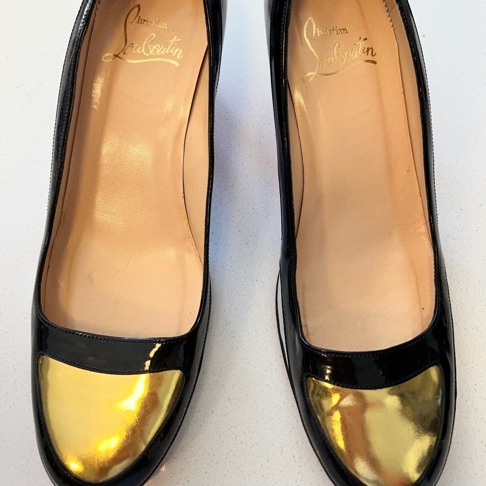 Black Gold and Silver Christian Louboutin - Red soles